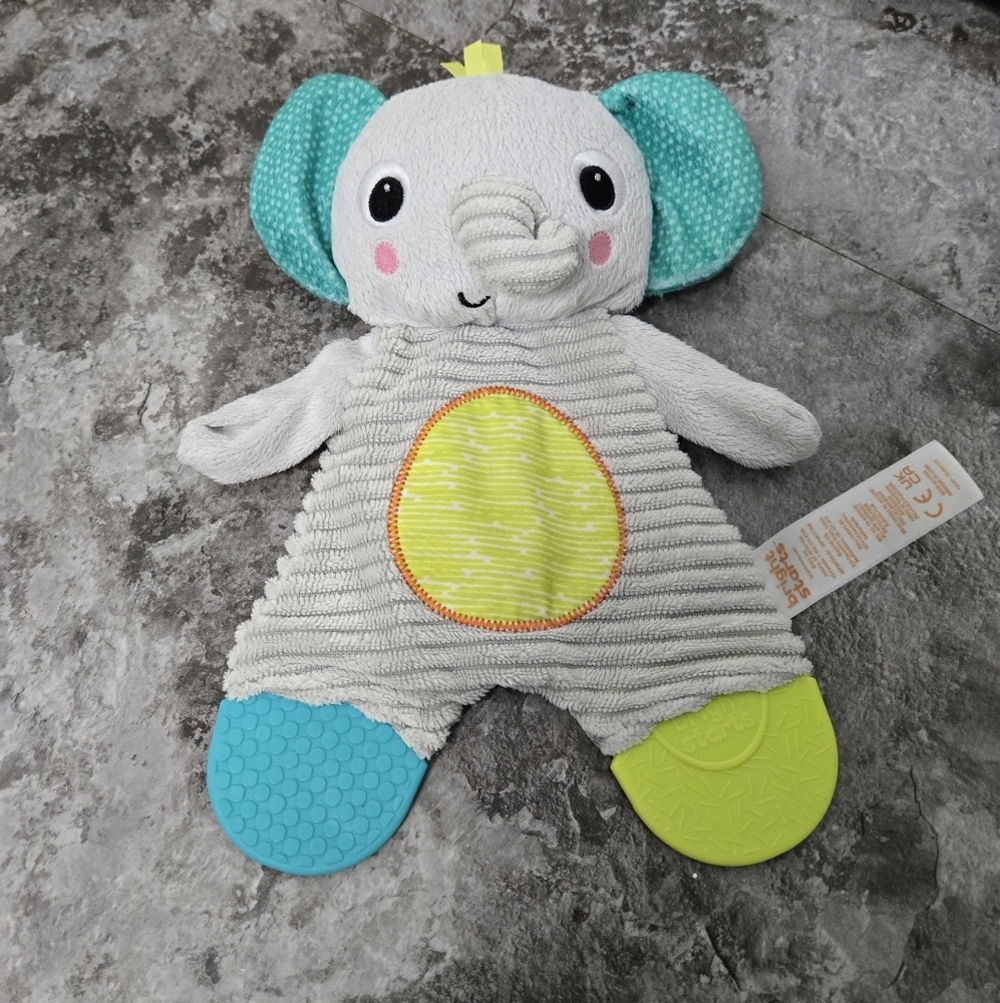 Bright Starts Snuggle & Teeth Crinkle Teething 10" Plush Baby Toy